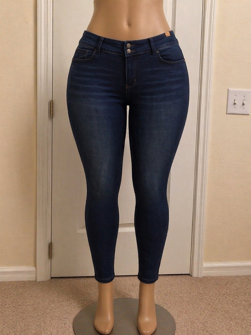 Wax Jean Deep Indigo High-Rise Skinny Jeans NWT Size 18